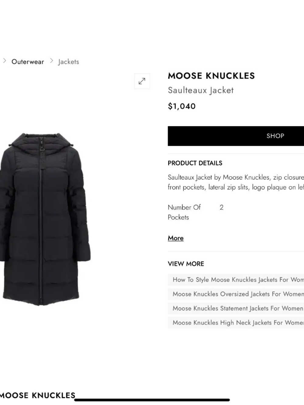 Moose Knuckle Winter Jacket
